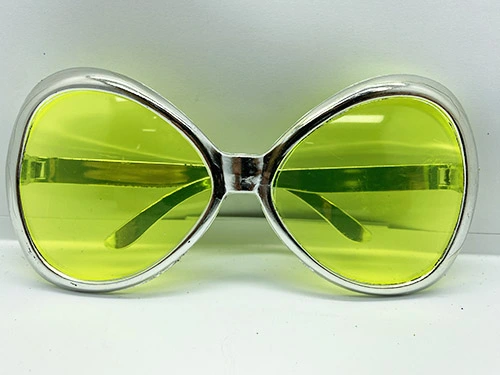 Gümüş Renk Yeşilçam Nostalji 80li Yıllar 90lı Yıllar Parti Gözlüğü  7x16 cm