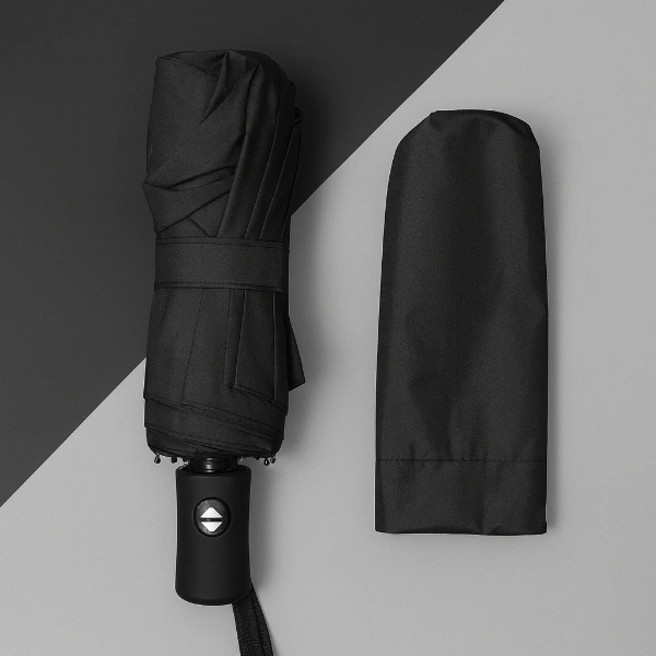 Siyah Kılıflı Otomatik Kompakt Şemsiye