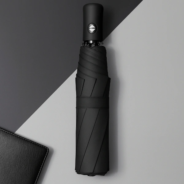 Siyah Kılıflı Otomatik Kompakt Şemsiye