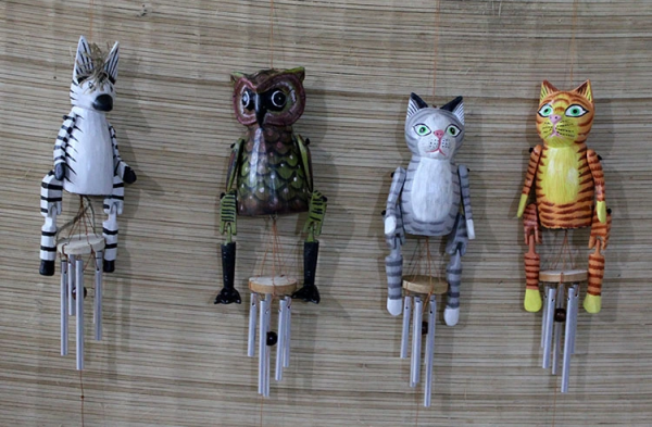 Ahşap Hayvan Figürlü Rüzgar Çanı Model 2