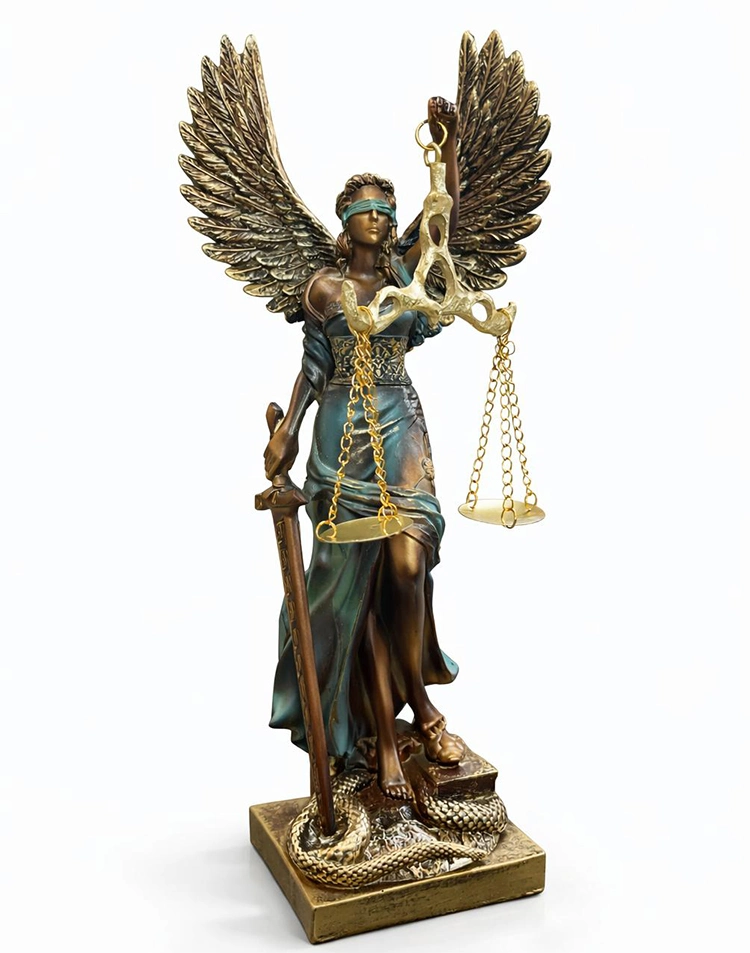 30x9 cm Polyester Kanatlı Adalet Biblosu