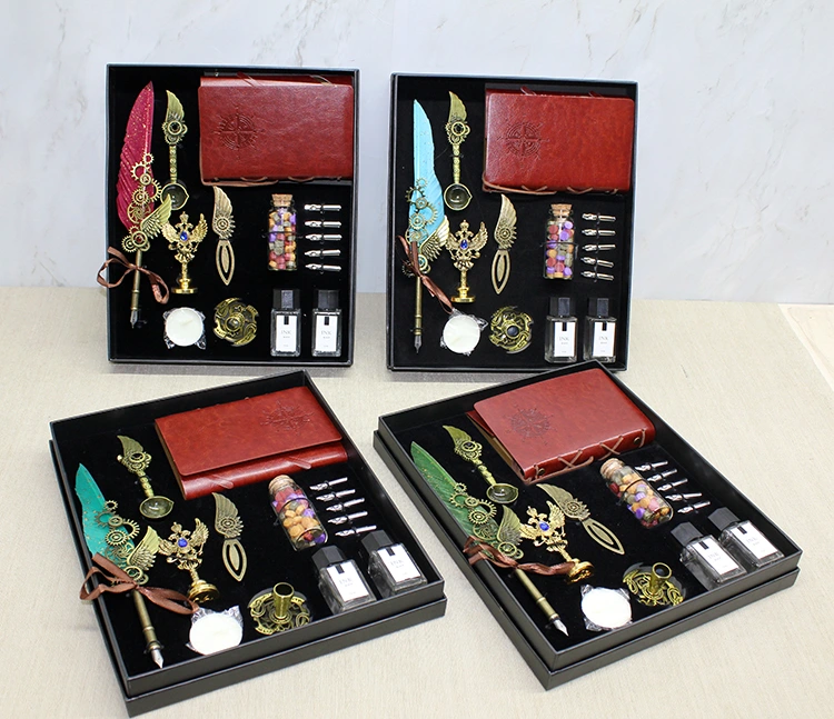 Deri Defterli Divit Hokka Ve Mühür Seti Model 1