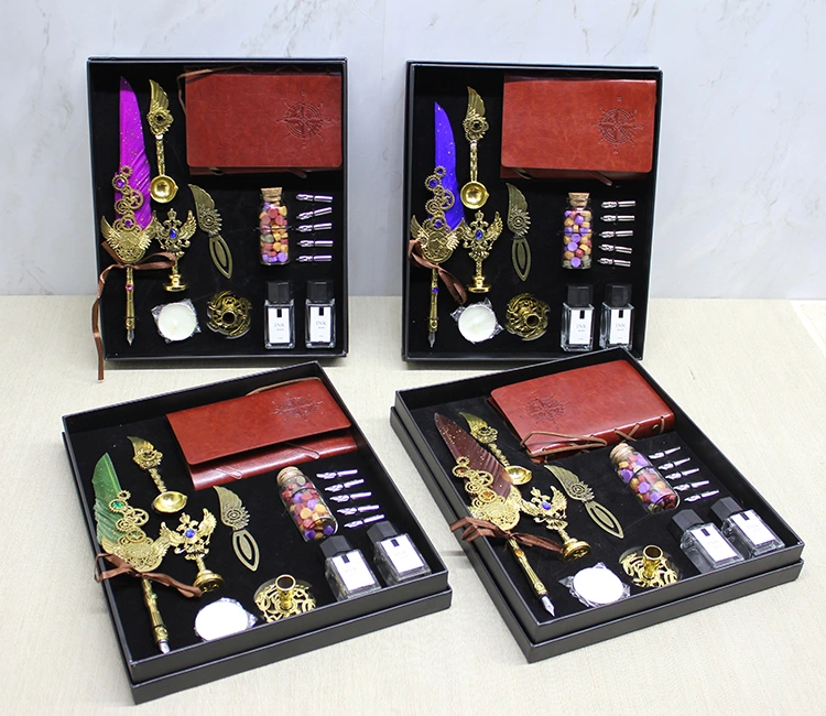 Deri Defterli Divit Hokka Ve Mühür Seti Model 2