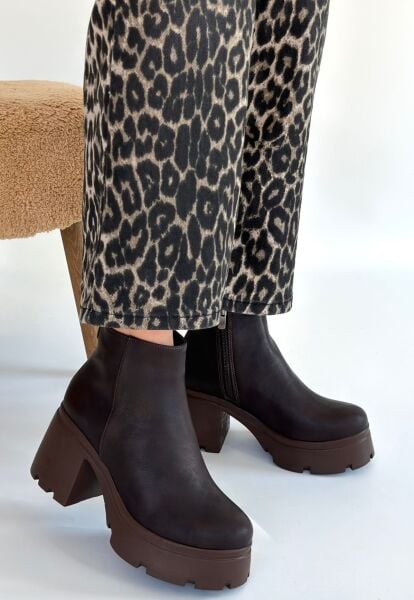 Belay Acı Kahve Nubuk Topuklu Bot