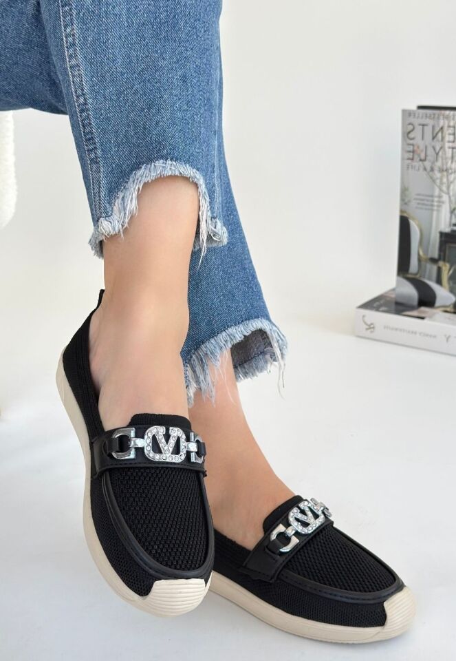 Wata Siyah Triko Babet Ayakkabı