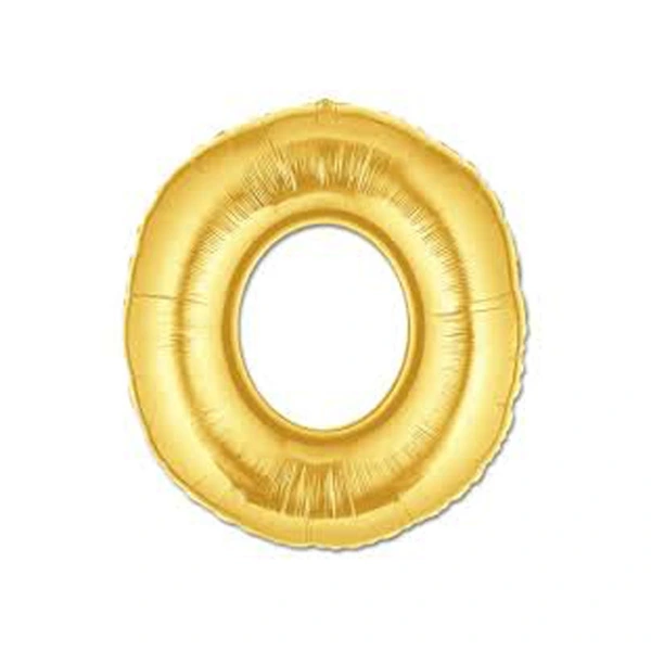 Altın Sarısı Folyo O Harfi Balon 1 Metre