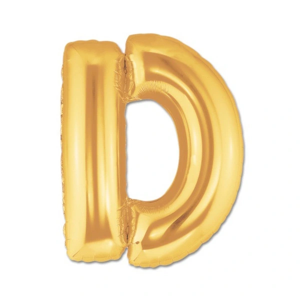 Altın Sarısı Folyo D Harfi Balon 1 Metre