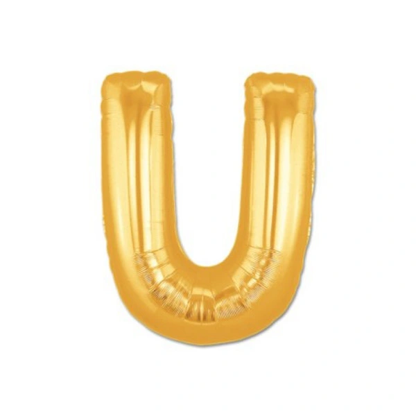 Altın Sarısı Folyo U Harfi Balon 1 Metre