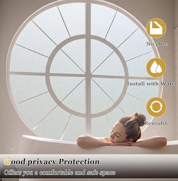 UV Engelleyici Buzlu Cam Filmi 3 Metre x 45 Cm.