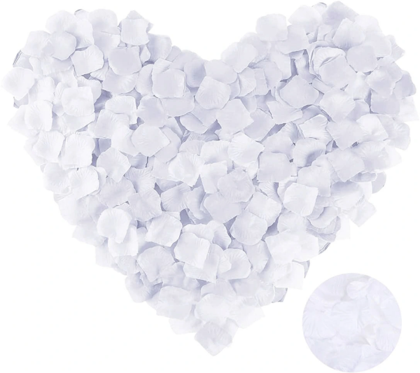 Beyaz Renk Gül Yaprağı - 1 Paket 100 Adet