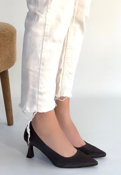 Mırta Acı Kahve Cilt Topuklu Ayakkabı