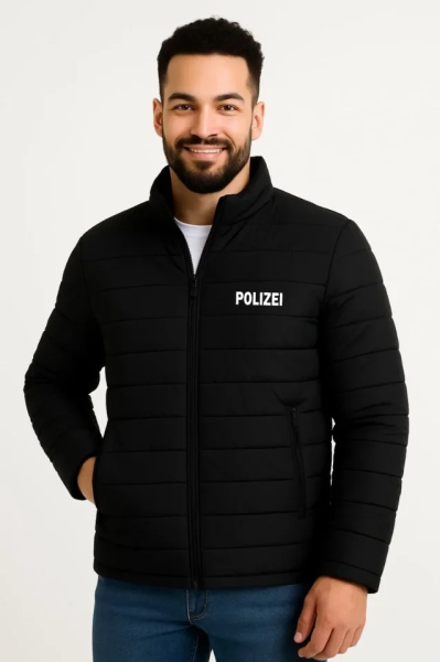 Erkek Mikro Su İtici Kapitone Baskılı Astarlı Fermuarlı Bomber Mont - Siyah