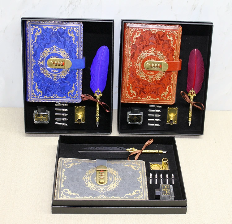 Şifreli Deri Defter Ve Divit Hokka Seti