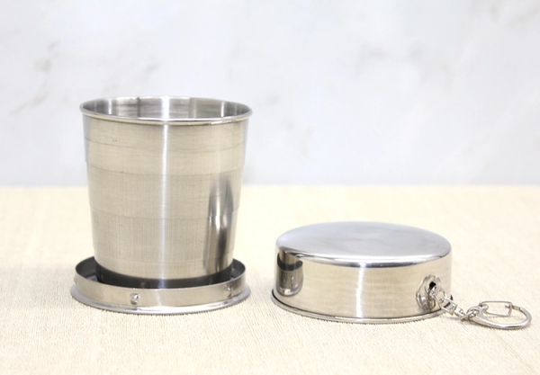 Katlanabilir Tekli Paslanmaz Çelik Shot Bardak - Model 1