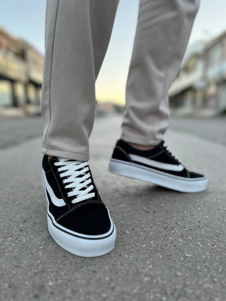 KB-V1 Kuback Siyah Beyaz Detaylı Günlük Erkek Ayakkabı