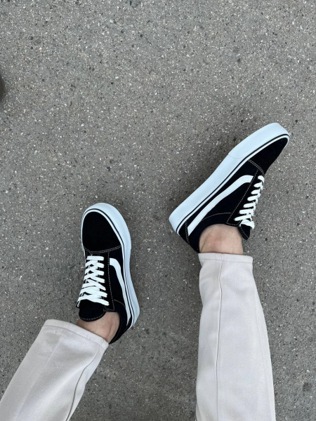 KB-V1 Kuback Siyah Beyaz Detaylı Günlük Erkek Ayakkabı