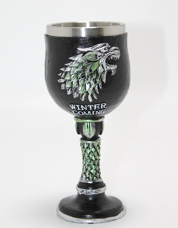 Game Of Thrones House Stark 3D Kabartmalı Çelik Kadeh Bardak