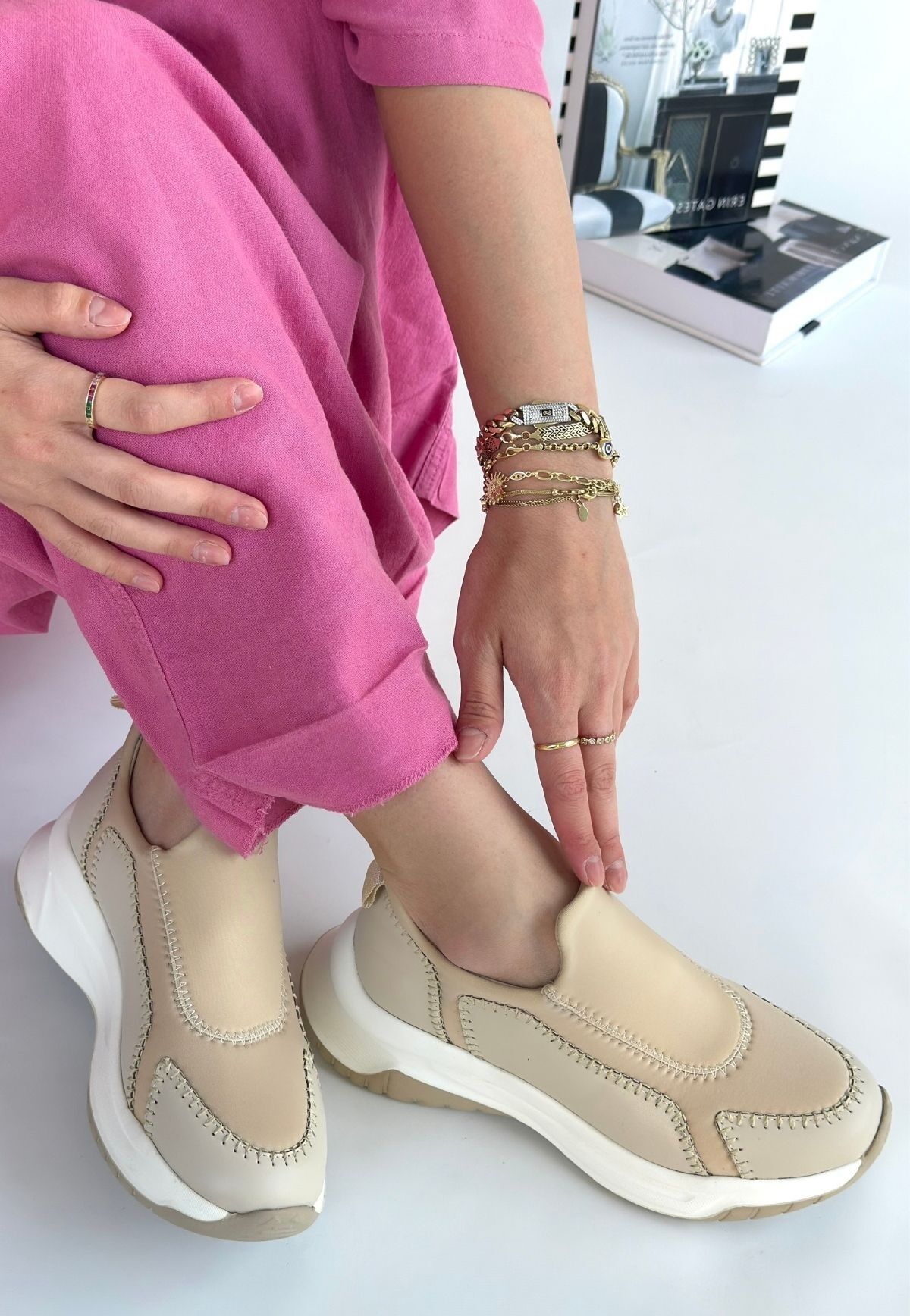 Kendy Bej Cilt Spor Ayakkabı