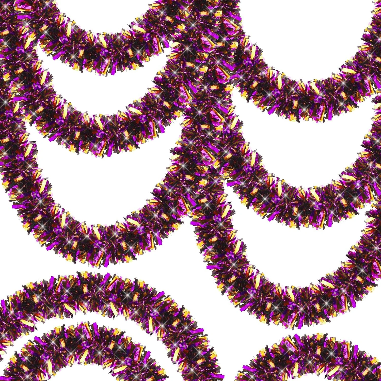 Mor Turuncu Garland Çift Renk Sim Süs