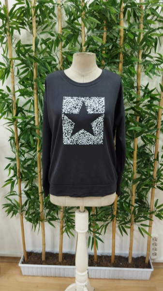 Kadın Uzun Kollu Bisiklet Yaka Desenli Viskon Iki Iplik Bluz