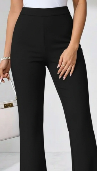 Kadın Yüksek Bel Paçaya Doğru Geniş Dalgıç Pantolon