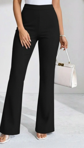 Kadın Yüksek Bel Paçaya Doğru Geniş Dalgıç Pantolon