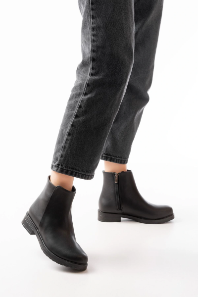 165-204/1 Bej Kroko Toka Aksesuarlı Fermuarlı Günlük Kadın Bot