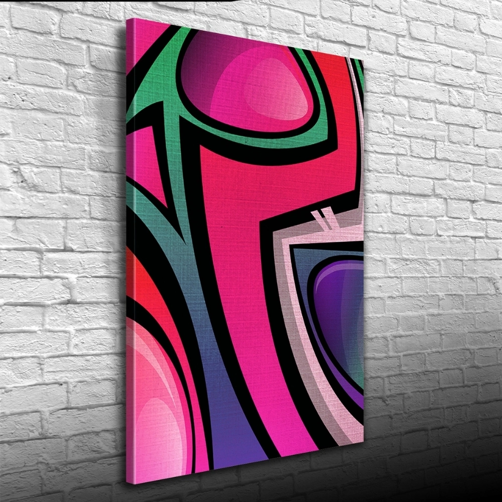 Soyut Çalışma, Canlı Renkler Kanvas Tablo 50 x 70