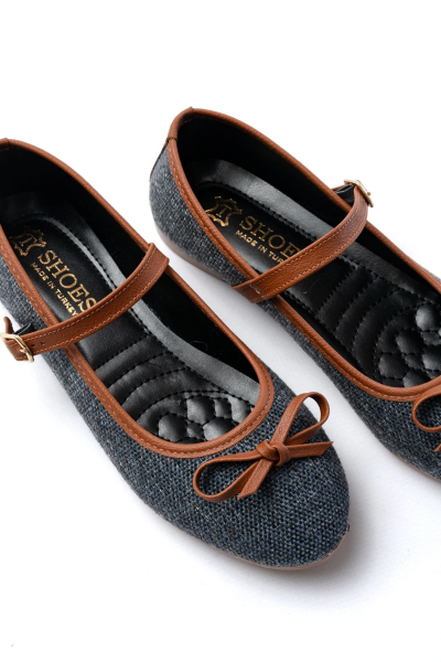 6321 Laci Keten Günlük Baret Tokalı Bayan Babet