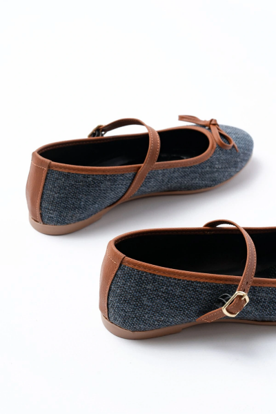 6321 Laci Keten Günlük Baret Tokalı Bayan Babet