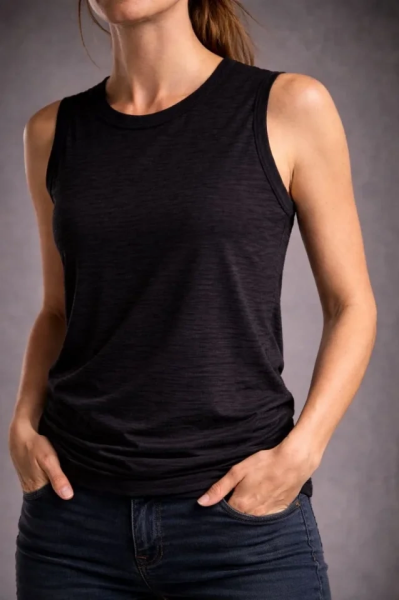 Flamlı Kumaş Sıfır Kolsuz Atlet Basic Spor Üst, Günlük Ve Fitness Kullanımına Uygun - Siyah