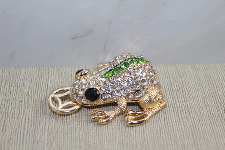 Swarovski Taşlı Minik Figür - Kurbağa