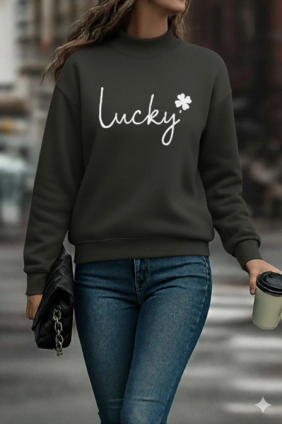 Kadın Uzun Kollu Bisiklet Yaka Viskon Iki Iplik Bluz