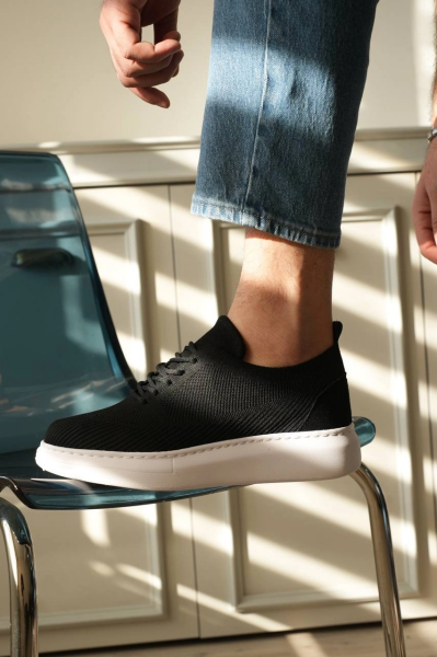 KB-M101 Kuback Siyah Triko Bağcıklı Günlük Erkek Ayakkabı