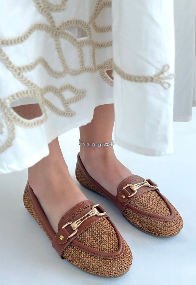 Rain Taba Cilt Babet Ayakkabı