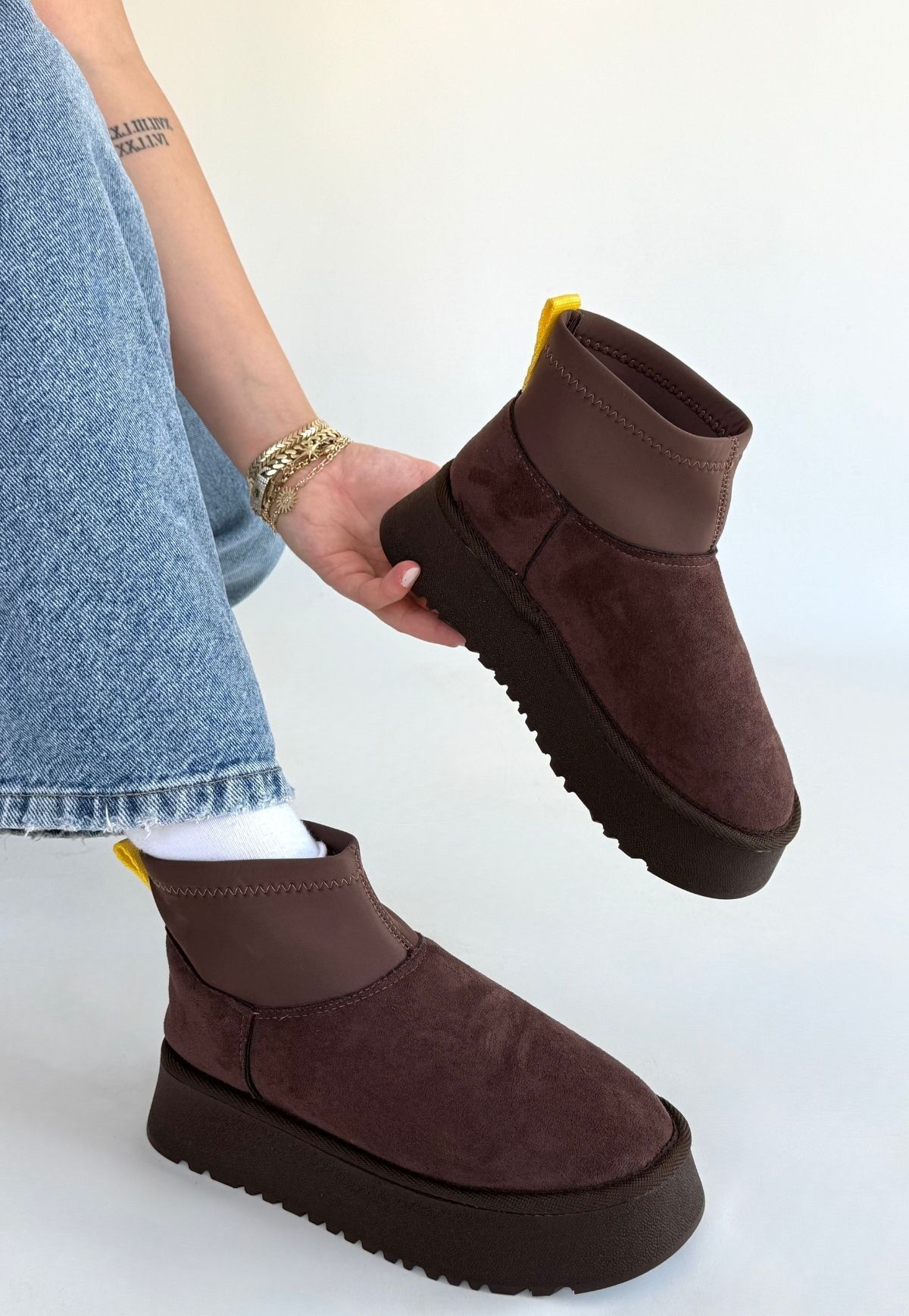 Cuen Kahverengi Süet Bot