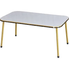 Orta Sehpa Beyaz Kr Metal Ayak Çift Gold