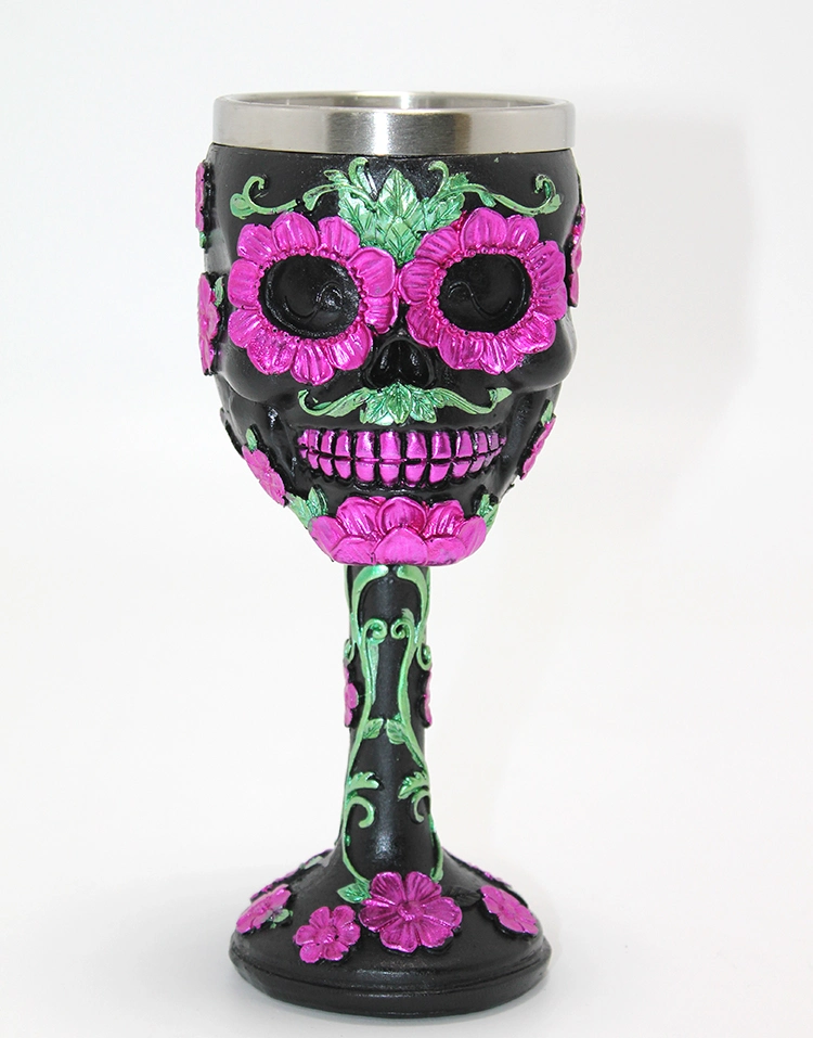 Day Of The Dead Şeker Kurukafa Tasarımlı 3D Çelik Kadeh Bardak