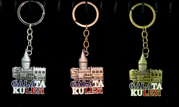 Metal Galata Kulesi Anahtarlık Model 2