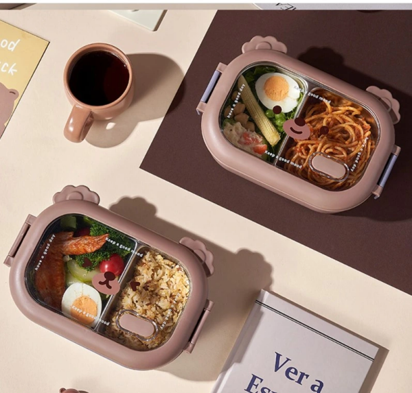 Bölmeli Paslanmaz Çelik Yemek Kutusu