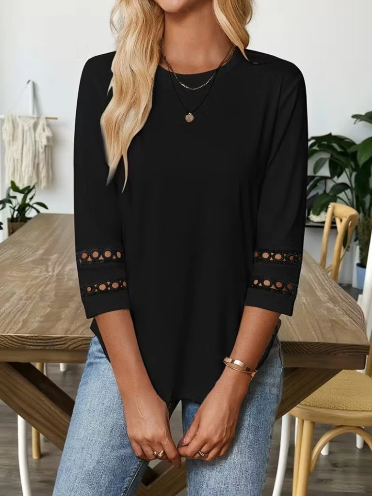 Kadın Uzun Kollu Bisiklet Yaka Truvakar Kollu Viskon Bluz