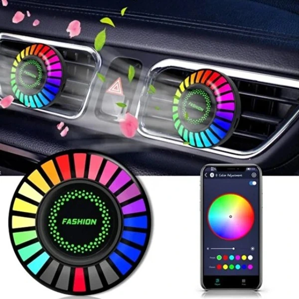 Araç İçi Koku Hazneli RGB Sese Duyarlı LED Işık