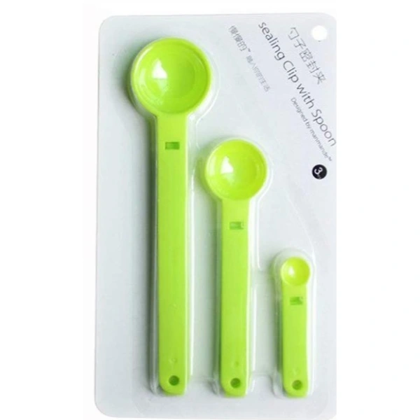Ölçme Kaşıklı Poşet Klipsi 3'lü Paket
