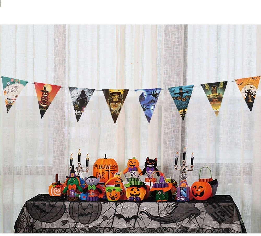Cadılar Bayramı Halloween Flama Bayrak Banner Süs 8 li