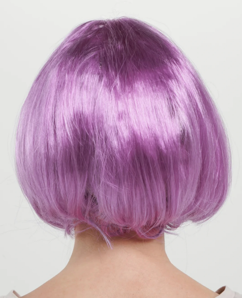 Düz Kesim Küt Parti Peruğu Rose Pembe