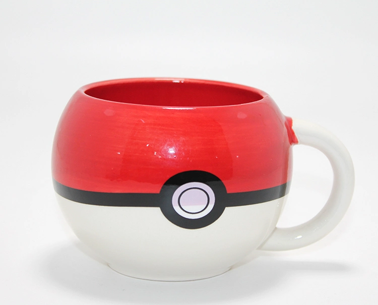 Pokemon Pokeball Tasarımlı 3D Porselen Kupa Bardak