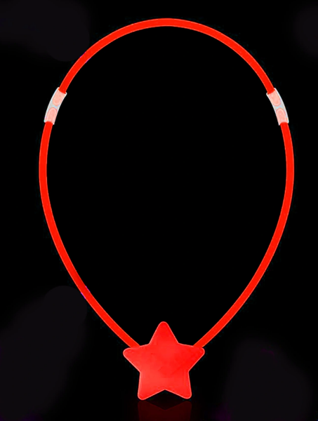 Karanlıkta Yanan Glow Stick Yıldız Kolye - 6 Adet