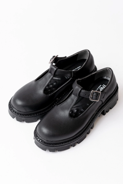 868-757 Siyah Rugan Günlük Yüksek Tabanlı Loafer Ayakkabı