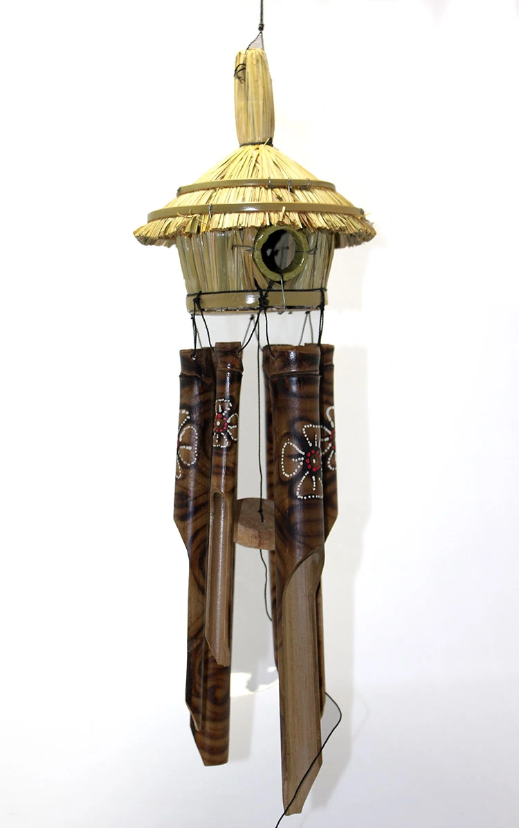 Hasır Kuş Yuvalı Bambu Çan 50 cm