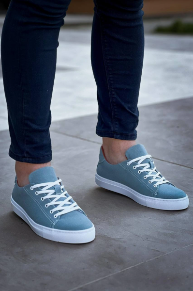 KB-122  Kuback  Bebe Mavi Süet Yüksek Taban Bağcıklı Günlük Erkek Ayakkabı